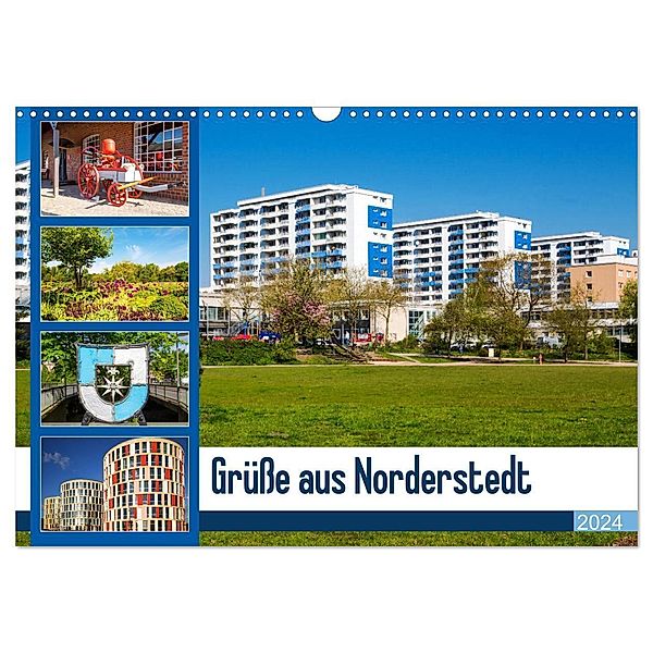 Grüße aus Norderstedt (Wandkalender 2024 DIN A3 quer), CALVENDO Monatskalender, D.E.T. photo impressions