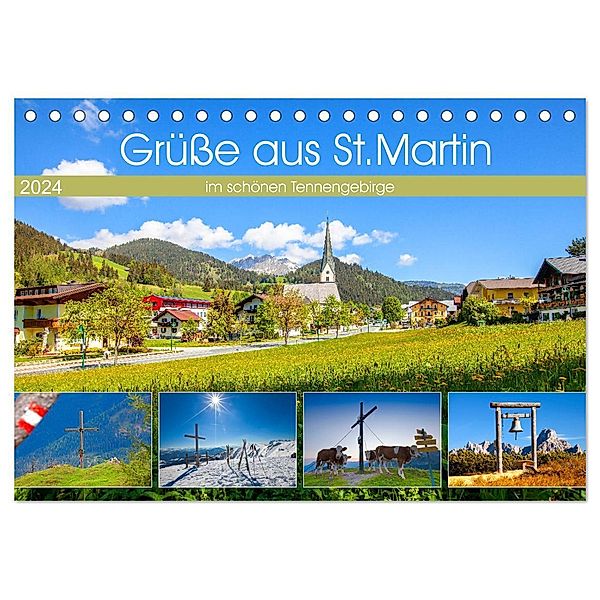 Grüsse aus St.Martin (Tischkalender 2024 DIN A5 quer), CALVENDO Monatskalender, Christa Kramer