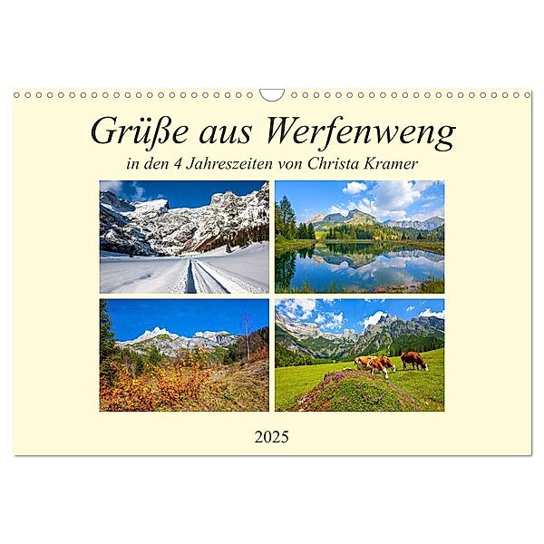Grüsse aus Werfenweng (Wandkalender 2025 DIN A3 quer), CALVENDO Monatskalender, Calvendo, Christa Kramer