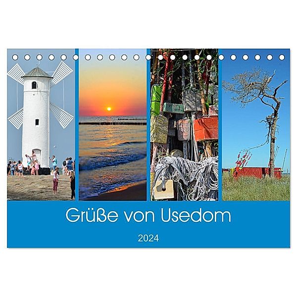 Grüße von Usedom (Tischkalender 2024 DIN A5 quer), CALVENDO Monatskalender, Sarnade