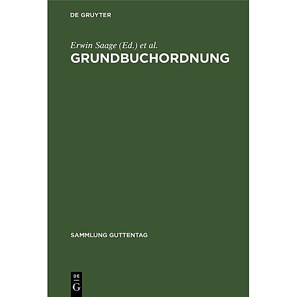 Grundbuchordnung / Sammlung Guttentag