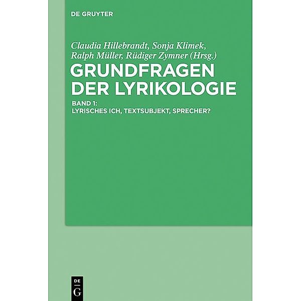 Grundfragen der Lyrikologie 1