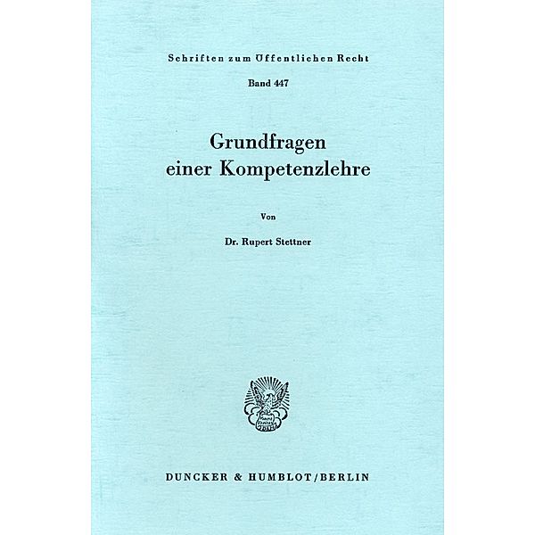 Grundfragen einer Kompetenzlehre., Rupert Stettner