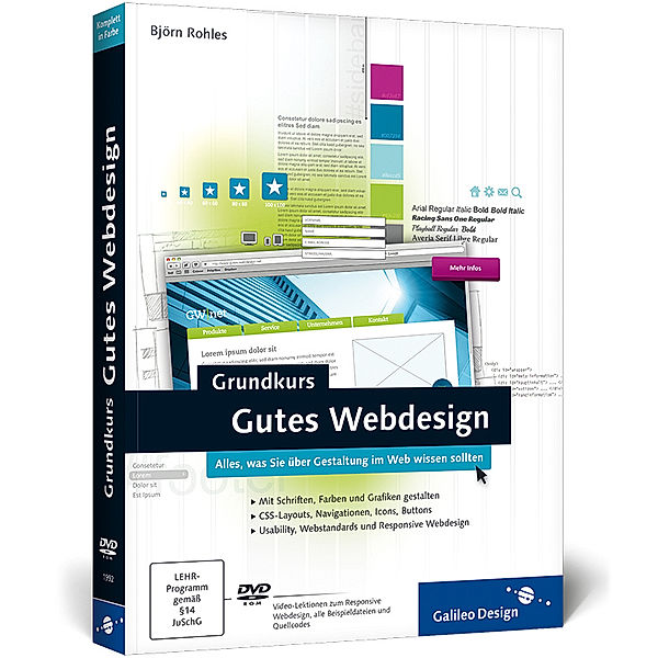 Grundkurs Gutes Webdesign, m. DVD-ROM, Björn Rohles