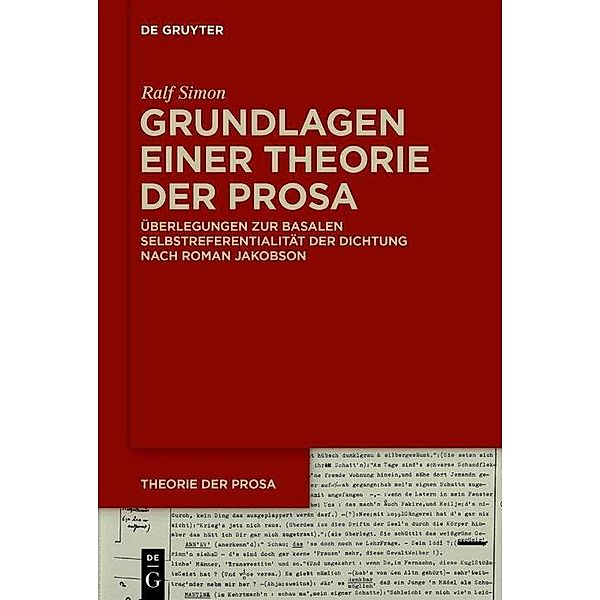 Grundlagen einer Theorie der Prosa, Ralf Simon