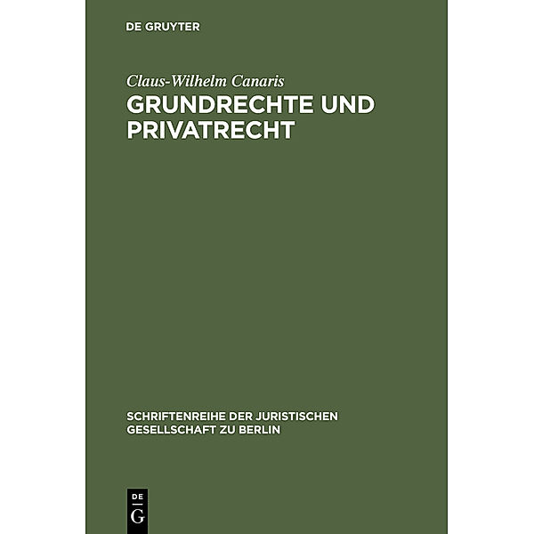 Grundrechte und Privatrecht, Claus-Wilhelm Canaris