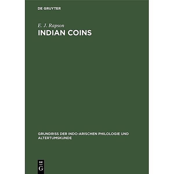 Grundriss der indo-arischen Philologie und Altertumskunde / 2, 3 / Indian coins, E. J. Rapson