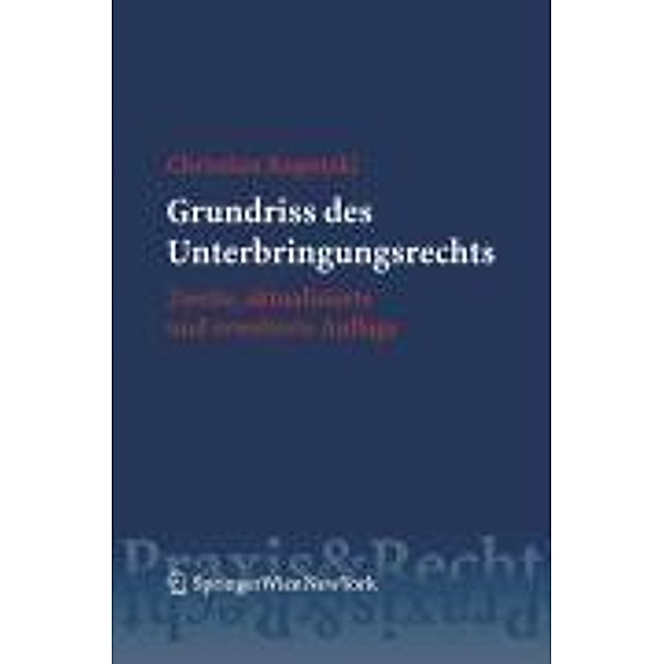 Grundriss des Unterbringungsrechts / Springer Praxis & Recht, Christian Kopetzki