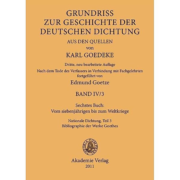 Grundriss zur Geschichte der deutschen Dichtung aus den Quellen BAND IV.3