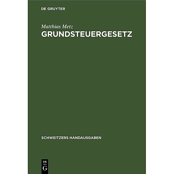 Grundsteuergesetz, Matthias Metz