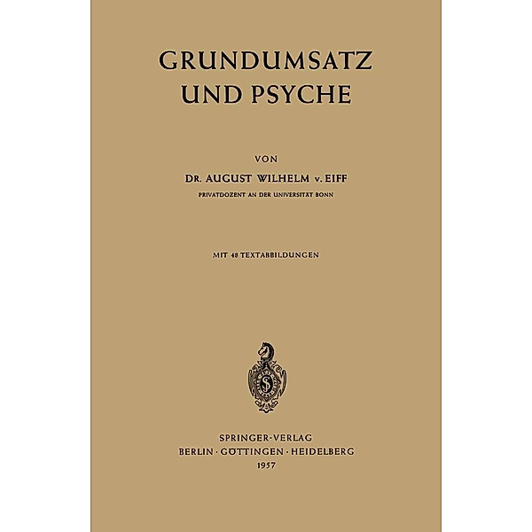 Grundumsatz und Psyche, August W. V. Eiff