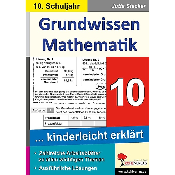 Grundwissen Mathematik / Klasse 10, Jutta Stecker