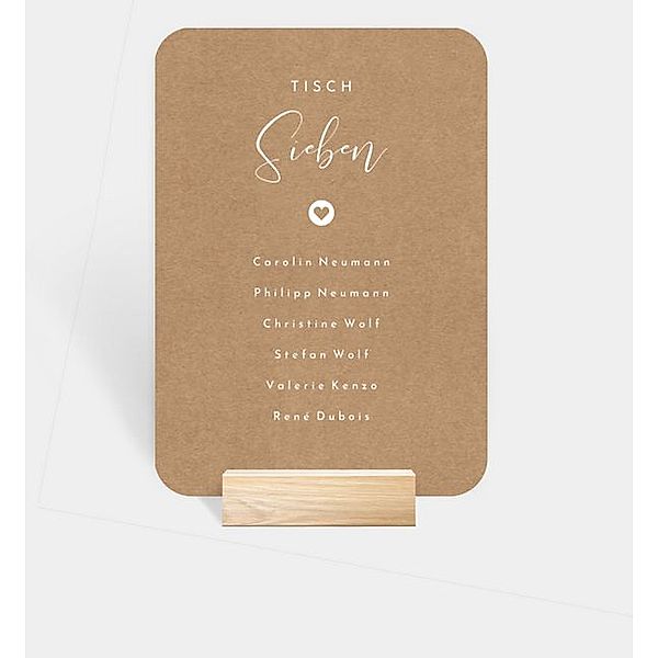 Gruppentischkarte Easy Wedding, Sitzplan (105 x 148mm)