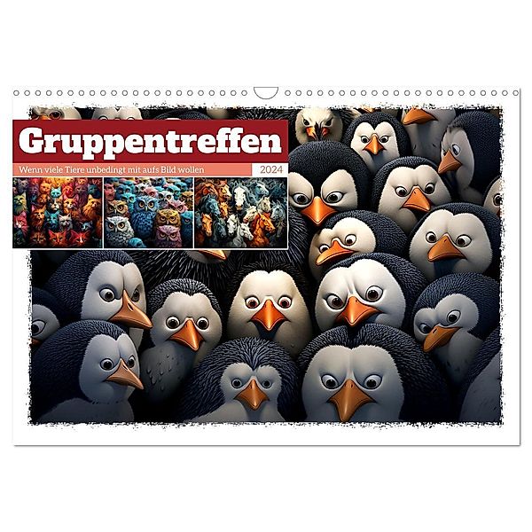 Gruppentreffen (Wandkalender 2024 DIN A3 quer), CALVENDO Monatskalender, Kerstin Waurick