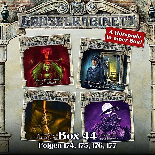 Gruselkabinett - 44 - Folgen 174, 175, 176, 177, Ludwig Bechstein, H. P. Lovecraft, Hanns Heinz Ewers, Francis Marion Crawford, Leonard Langheinrich-Anthos