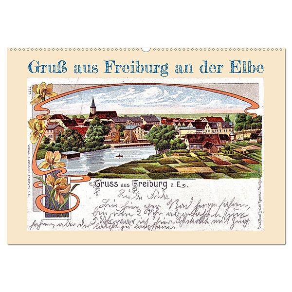 Gruß aus Freiburg an der Elbe (Wandkalender 2024 DIN A2 quer), CALVENDO Monatskalender, Calvendo, Henning von Löwis of Menar