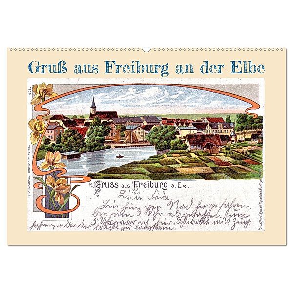 Gruß aus Freiburg an der Elbe (Wandkalender 2025 DIN A2 quer), CALVENDO Monatskalender, Calvendo, Henning von Löwis of Menar