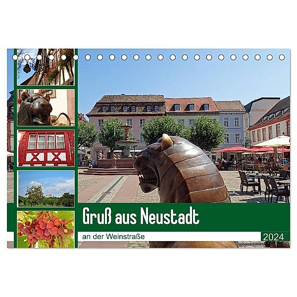 Gruss aus Neustadt an der Weinstrasse (Tischkalender 2024 DIN A5 quer), CALVENDO Monatskalender, Ilona Andersen