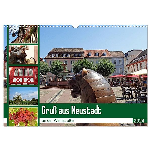 Gruss aus Neustadt an der Weinstrasse (Wandkalender 2024 DIN A3 quer), CALVENDO Monatskalender, Ilona Andersen