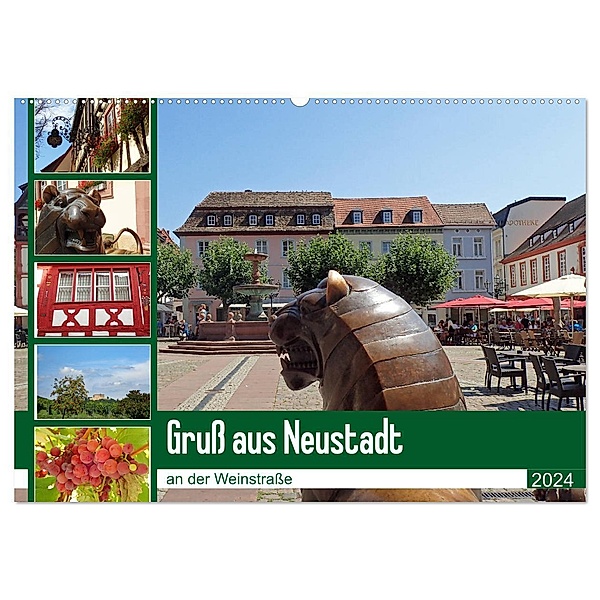 Gruss aus Neustadt an der Weinstrasse (Wandkalender 2024 DIN A2 quer), CALVENDO Monatskalender, Ilona Andersen