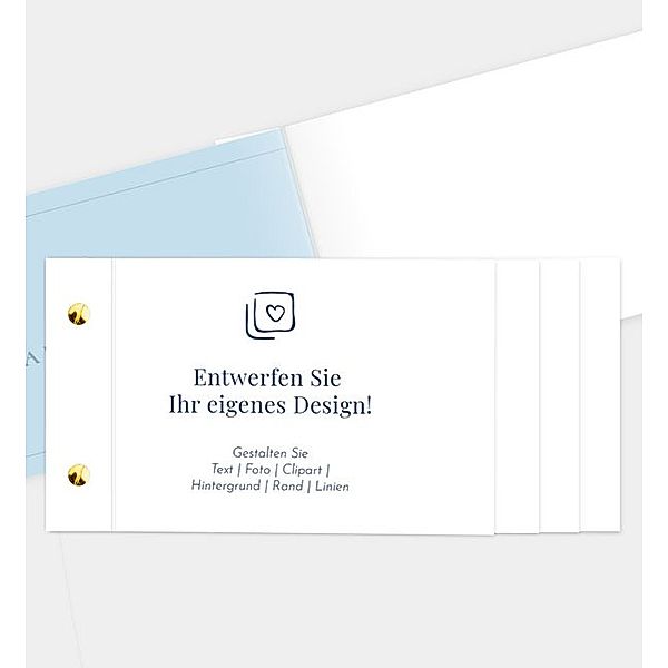 Grußkarte Blanko Design, Booklet (210 x 100mm)