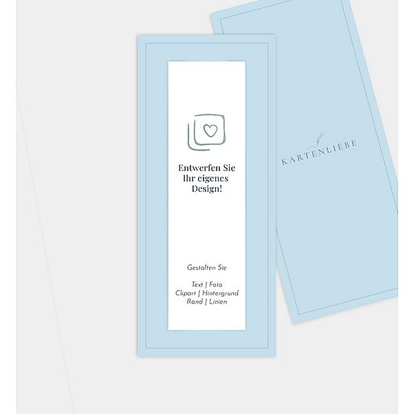 Grußkarte Blanko Design, Fotostreifen mit Tasche (90 x 210mm)
