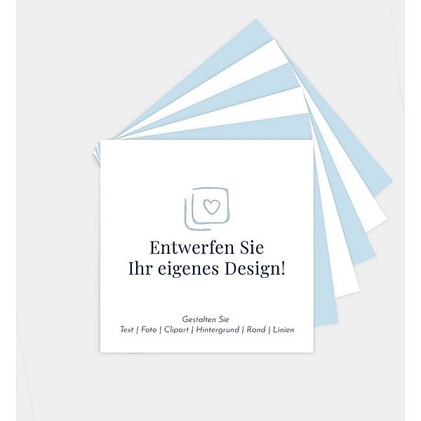 Grußkarte Blanko Design, Kartenfächer quadratisch (105 x 105mm)