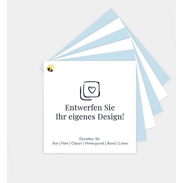 Grußkarte Blanko Design, Kartenfächer quadratisch (105 x 105mm)