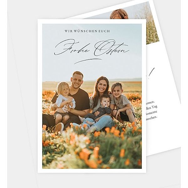 Grußkarte Happy family, Postkarte hoch (120 x 170mm)
