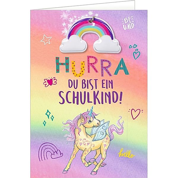 Grusskarte - Hurra, du bist ein Schulkind!