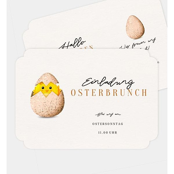 Grußkarte Küken im Ei, Postkarte quer (170 x 120mm)