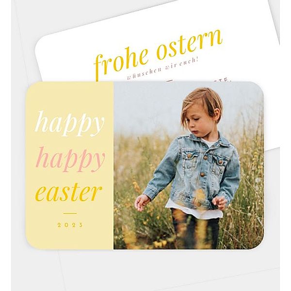 Grußkarte Ostergrüße, Postkarte quer (170 x 120mm)