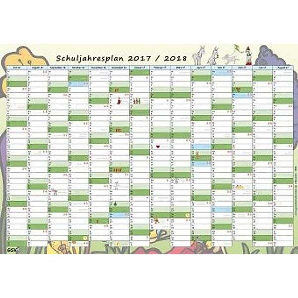 GSV Wandkalender - Schuljahresplan 2017/18 (DIN A2 Poster)