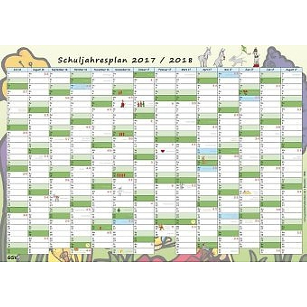 GSV Wandkalender - Schuljahresplan 2017/18 (DIN A2 Poster)