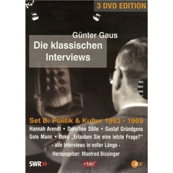 Günter Gaus - Die klassischen Interviews, 3 DVD Günter Gaus - Die klassischen Interviews Set B: Politik & Kultur 1963 - 1969