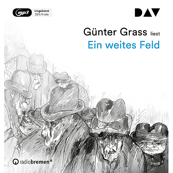 Günter Grass - die Autorenlesungen - Ein weites Feld,3 Audio-CD, 3 MP3, Günter Grass