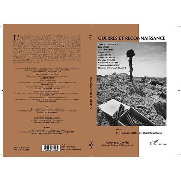 Guerres et reconnaissance / Hors-collection, Collectif