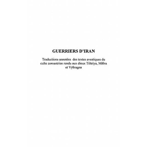 Guerriers d'iran / Hors-collection, Eric Pirart