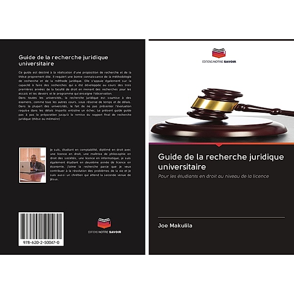 Guide de la recherche juridique universitaire, Joe Makulila