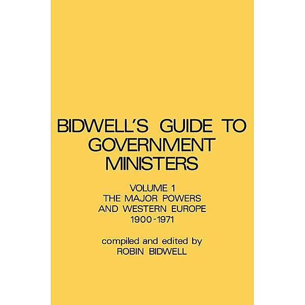 Guide to Government Ministers, R. L. Bidwell