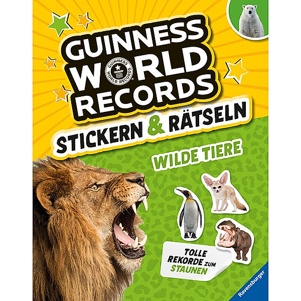 Guinness World Records Stickern und Rätseln: Wilde Tiere, Martine Richter, Eddi Adler