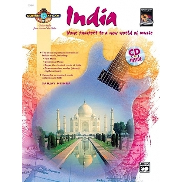 Guitar Atlas, India, m. Audio-CD, Sanjay Mishra