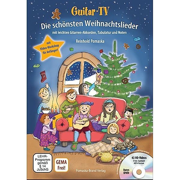 Guitar-TV: Die schönsten Weihnachtslieder, m. DVD, Reinhold Pomaska