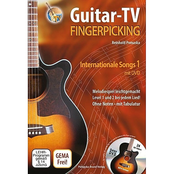 Guitar-TV: Fingerpicking - Internationale Songs 1 (mit DVD), m. 1 DVD-ROM.Tl.1, Reinhold Pomaska