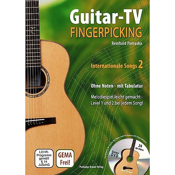 Guitar-TV: Fingerpicking - Internationale Songs 2 (mit DVD), m. 1 DVD-ROM.Tl.2, Reinhold Pomaska