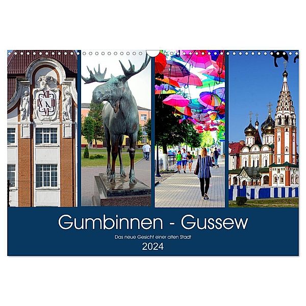 Gumbinnen - Gussew. Das neue Gesicht einer alten Stadt (Wandkalender 2024 DIN A3 quer), CALVENDO Monatskalender, Henning von Löwis of Menar