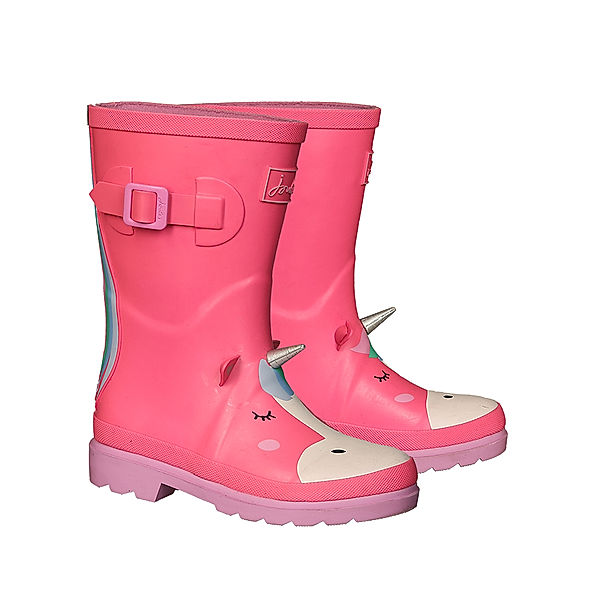 Tom Joule® Gummistiefel JUNIOR WELLY – SILVER UNICORN in pink