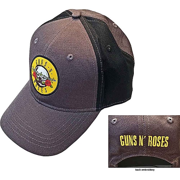 GunsNRoses Baseball Cap Circle Logo, Farbe: CHAR/BL (Fanartikel)