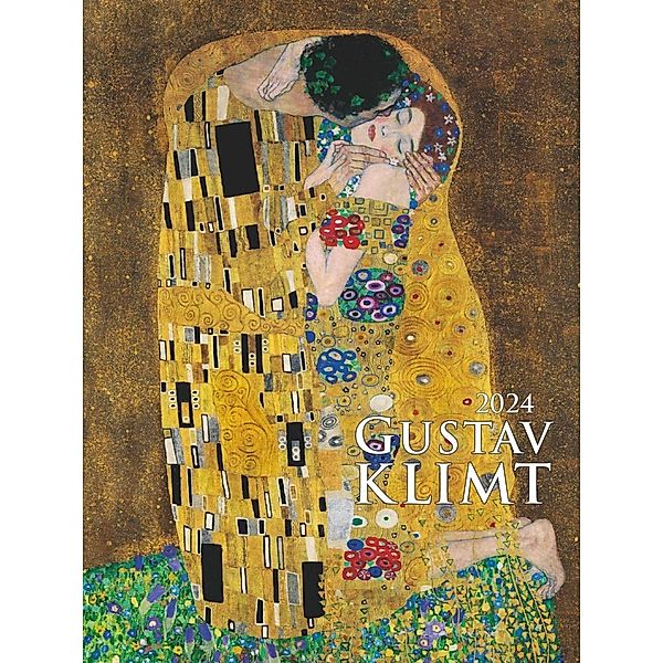 Gustav Klimt 2024 - Bild-Kalender 42x56 cm - Kunst-Kalender - Metallicfolienveredelung - Wand-Kalender - Malerei - Alpha Edition