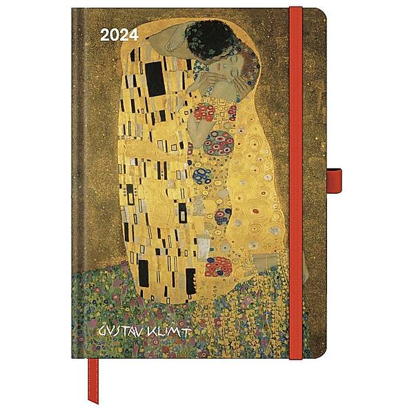 Gustav Klimt 2024 - Buchkalender - Taschenkalender - Kunstkalender - 16x22